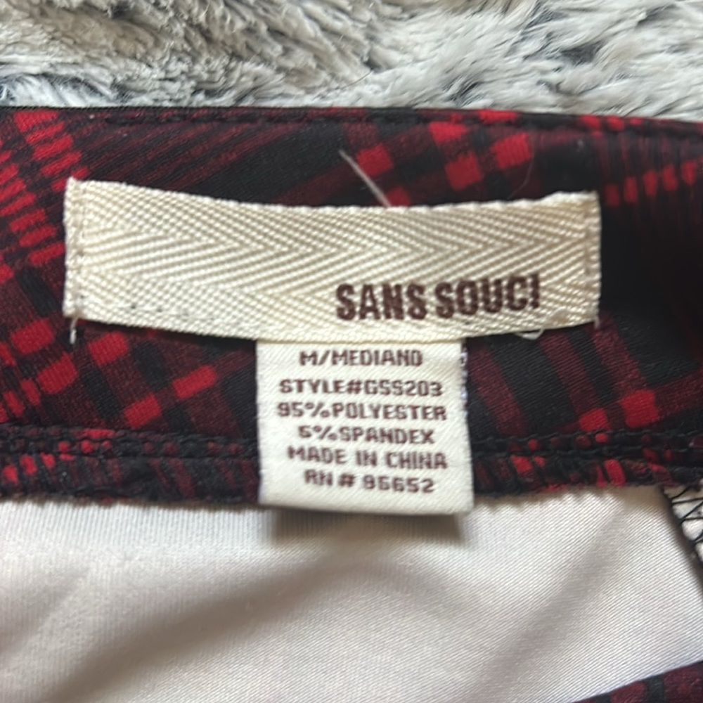 Sans Souci red plaid skirt - Picture 2 of 2